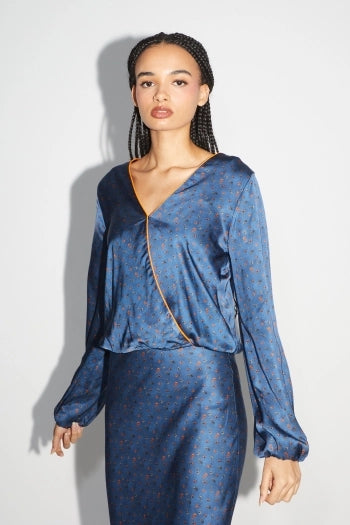 Serena Halo Blue Mermaid Skirt-Skirt-IMPREVU-XS-Urbanheer