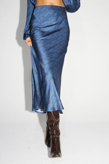 Serena Halo Blue Mermaid Skirt-Skirt-IMPREVU-XS-Urbanheer