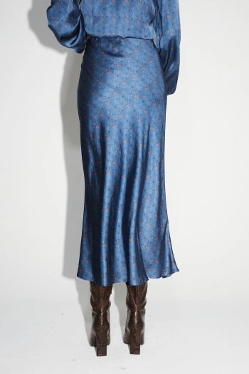 Serena Halo Blue Mermaid Skirt-Skirt-IMPREVU-XS-Urbanheer