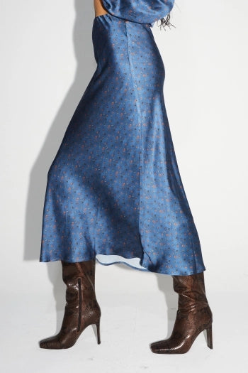 Serena Halo Blue Mermaid Skirt-Skirt-IMPREVU-XS-Urbanheer