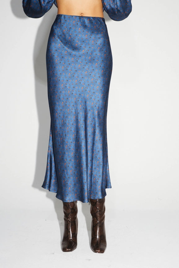 Serena Halo Blue Mermaid Skirt-Skirt-IMPREVU-XS-Urbanheer