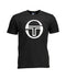 Sergio Tacchini Black Cotton Men T-Shirt-Sergio Tacchini-XL-Urbanheer