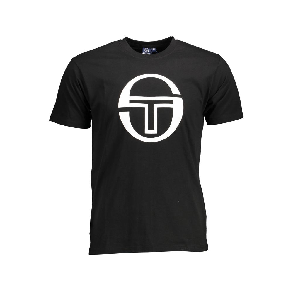 Sergio Tacchini Black Cotton Men T-Shirt-Sergio Tacchini-XL-Urbanheer