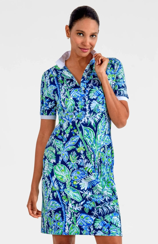 Serve It Up Dress - Vintage Vines Navy-Dress-Gretchen Scott LLC-XXS-Navy-Urbanheer