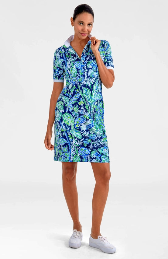 Serve It Up Dress - Vintage Vines Navy-Dress-Gretchen Scott LLC-XXS-Navy-Urbanheer