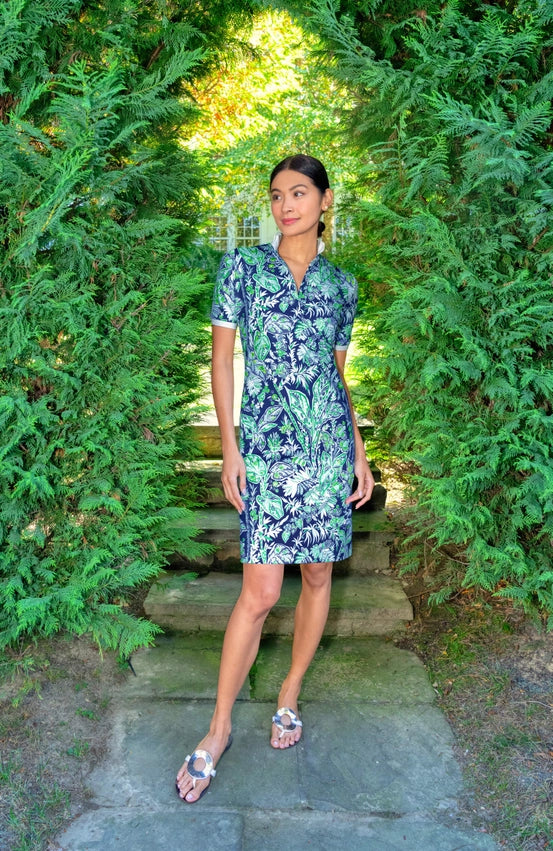 Serve It Up Dress - Vintage Vines Navy-Dress-Gretchen Scott LLC-XXS-Navy-Urbanheer