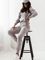 Set Women Outfit 159405 Ivon-Pants, Trousers, Shorts-IVON-grey-3XL/4XL-Urbanheer