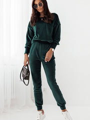 Set Women Outfit 159407 Ivon-Pants, Trousers, Shorts-IVON-green-M/L-Urbanheer