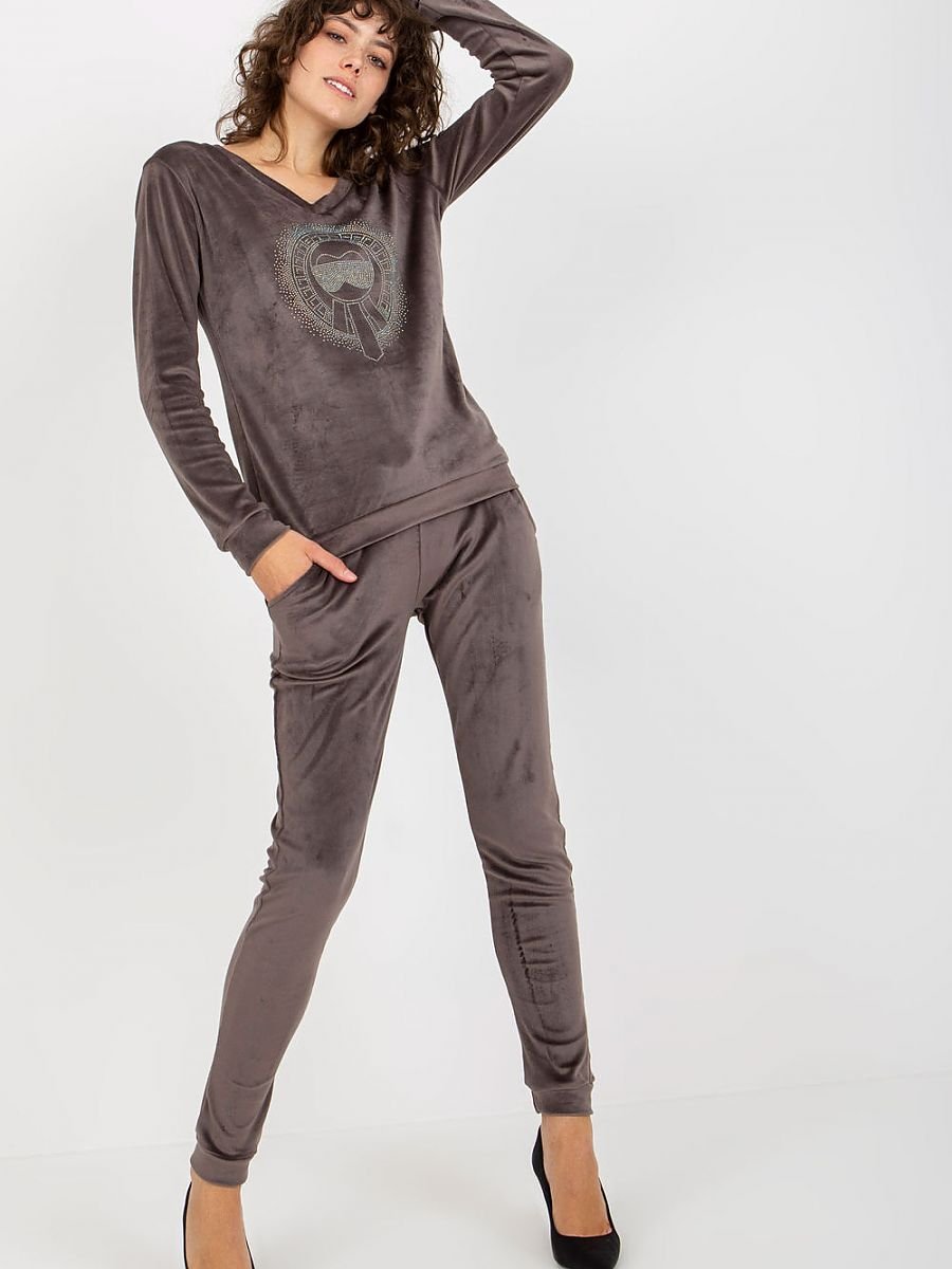 Set Women Outfit 176465 Relevance-Pants, Trousers, Shorts-Relevance-grey-S/M-Urbanheer