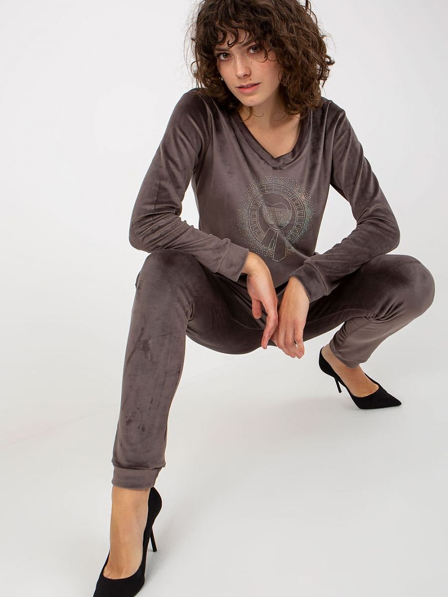 Set Women Outfit 176465 Relevance-Pants, Trousers, Shorts-Relevance-grey-S/M-Urbanheer