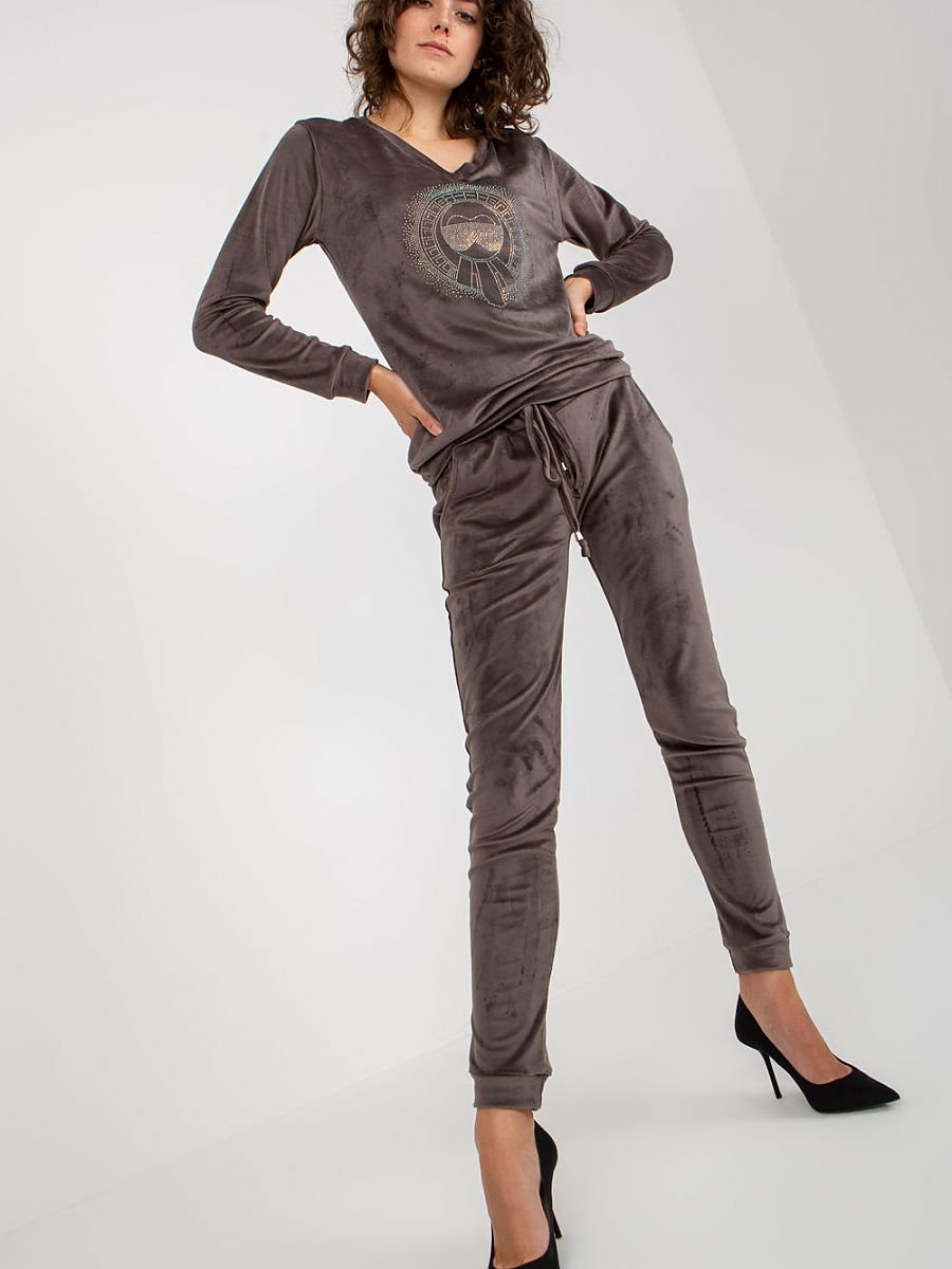 Set Women Outfit 176465 Relevance-Pants, Trousers, Shorts-Relevance-grey-S/M-Urbanheer