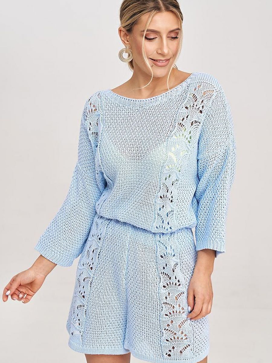 Set women outfit 197216 Figl-Pants, Trousers, Shorts-Figl-blue-one-size-fits-all-Urbanheer