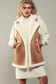 Sharp in Sherpa Vest-Vest-Fashion Week-ONE SIZE-CAMEL-Urbanheer