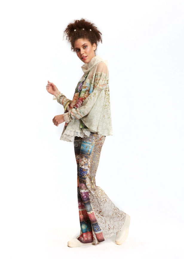 Shawl Blouse - Fortune in Flowerland-Blouse-IPNG Design-1-Urbanheer