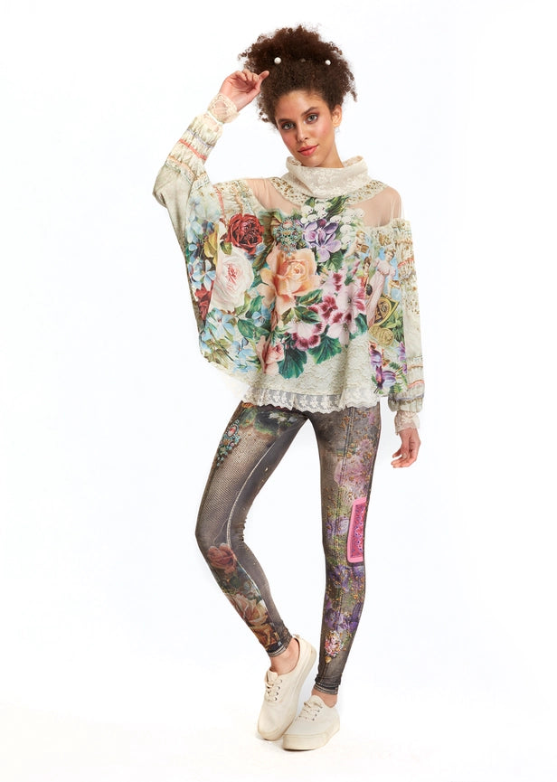 Shawl Blouse - Fortune in Flowerland-Blouse-IPNG Design-1-Urbanheer