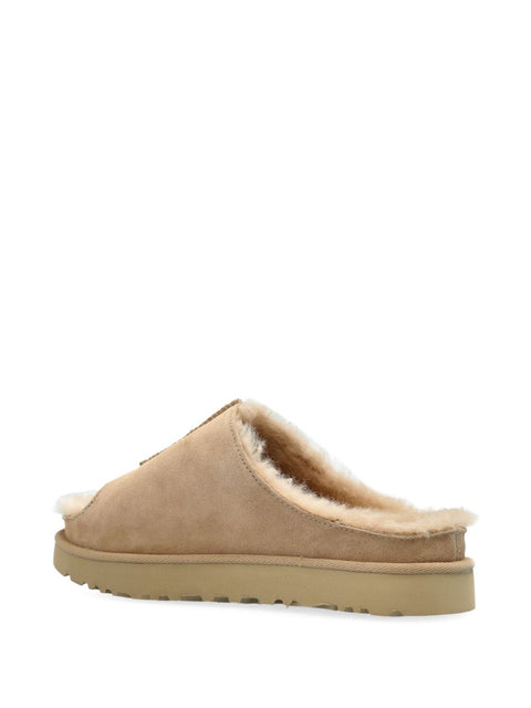 Shearling-Lined Slip-On Slides for Comfort