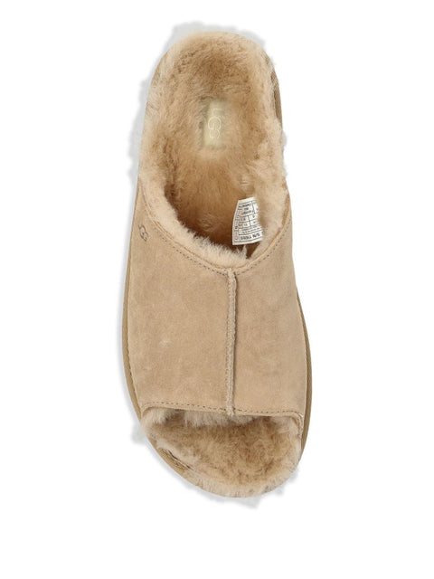 Shearling-Lined Slip-On Slides for Comfort