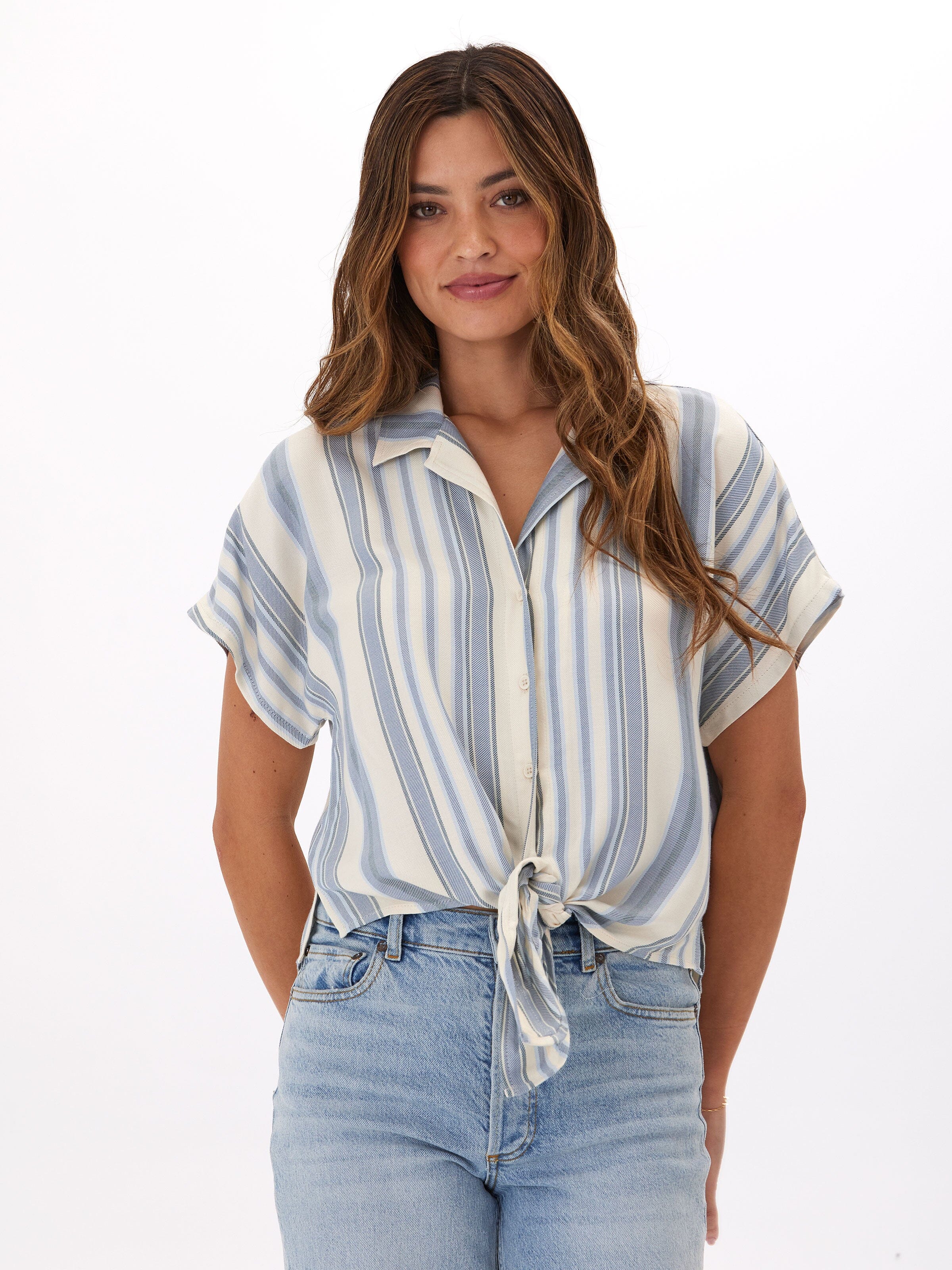 Sheena Woven Button Up
