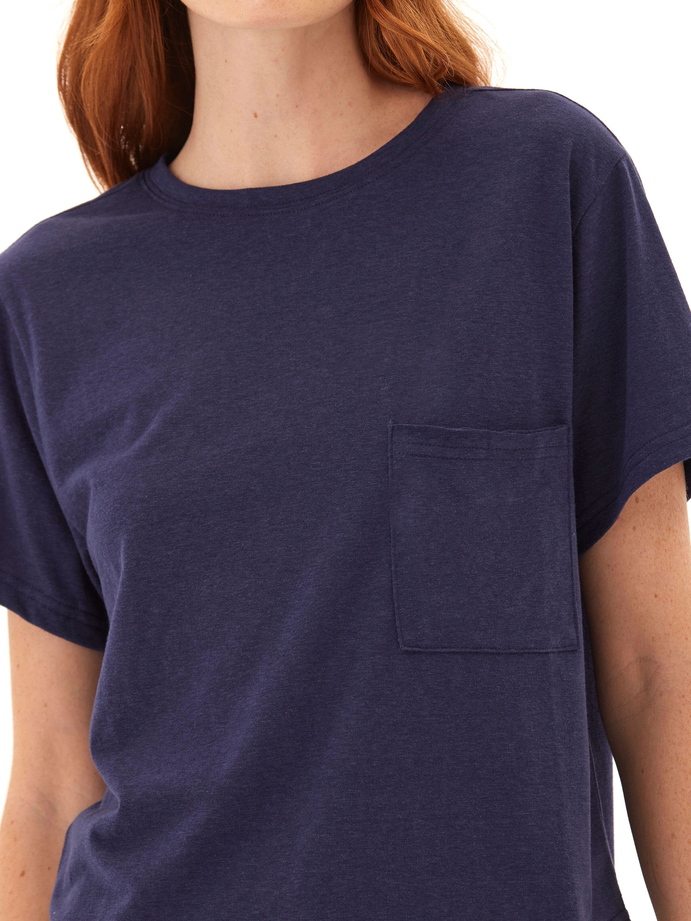 Shelbie Triblend Jersey Pocket Tee