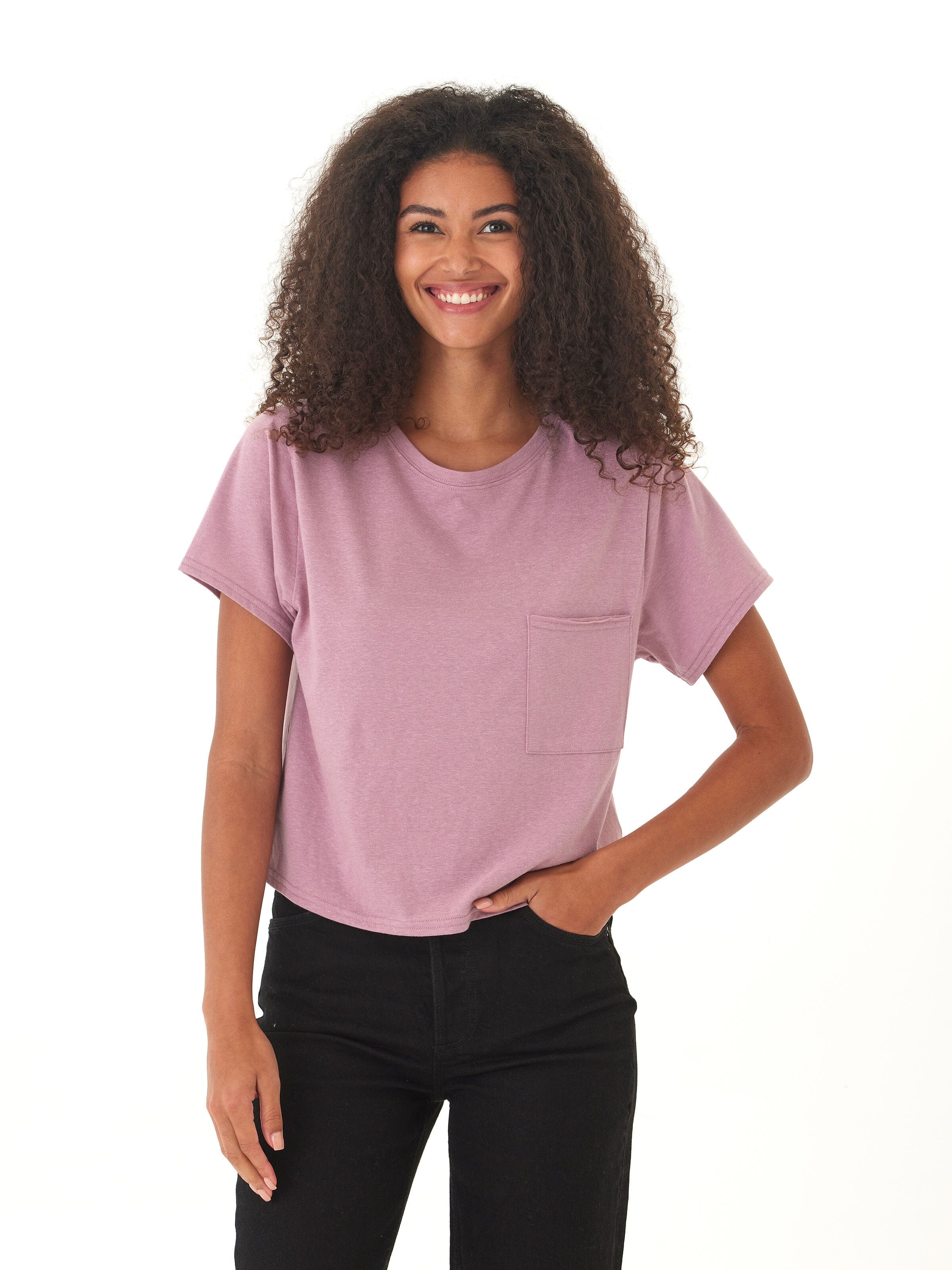 Shelbie Triblend Jersey Pocket Tee