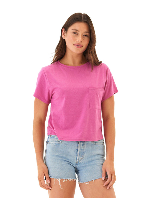 Shelbie Triblend Jersey Pocket Tee