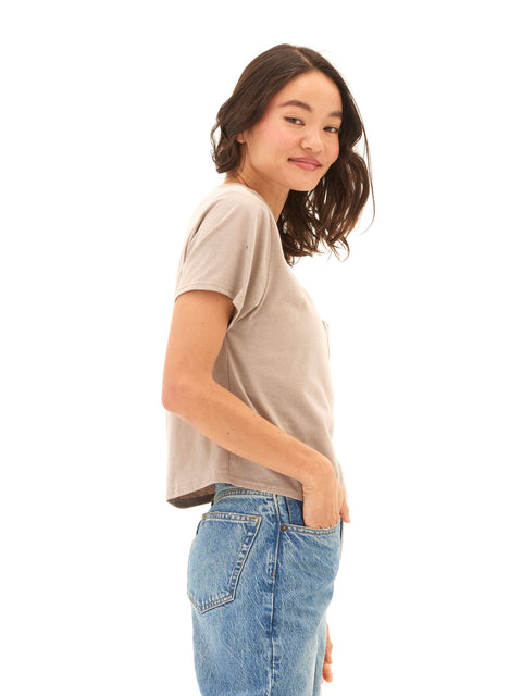 Shelbie Triblend Jersey Pocket Tee