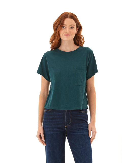 Shelbie Triblend Jersey Pocket Tee