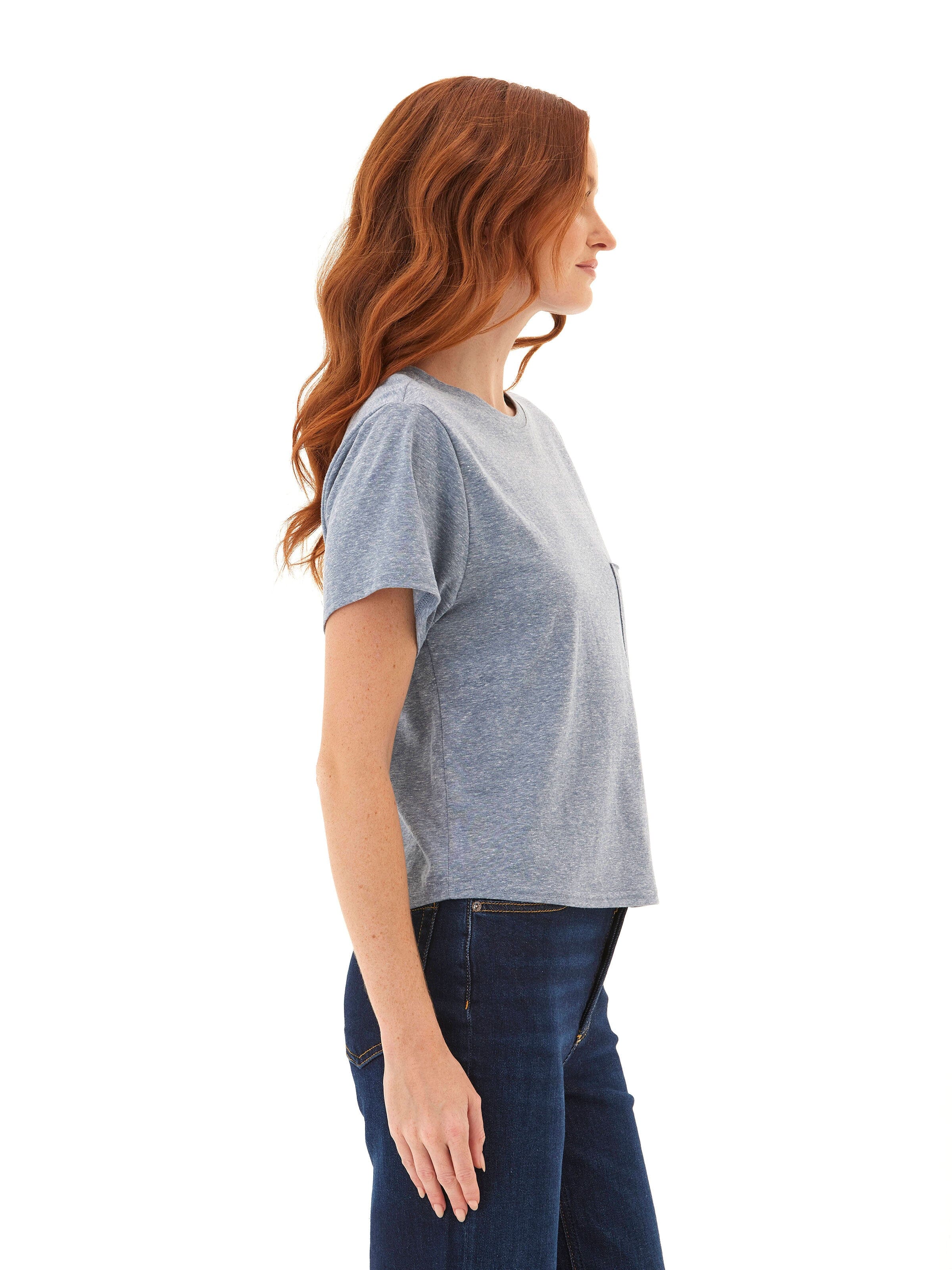 Shelbie Triblend Jersey Pocket Tee
