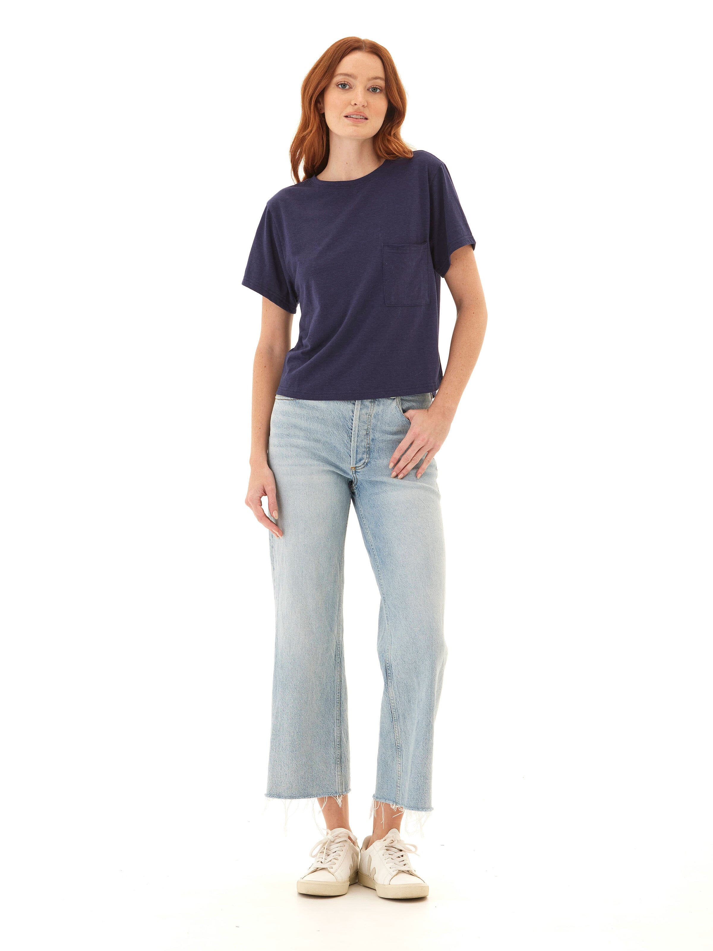 Shelbie Triblend Jersey Pocket Tee