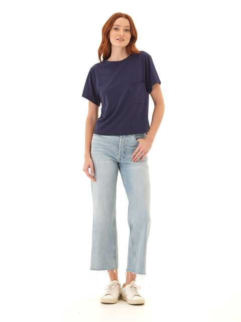 Shelbie Triblend Jersey Pocket Tee