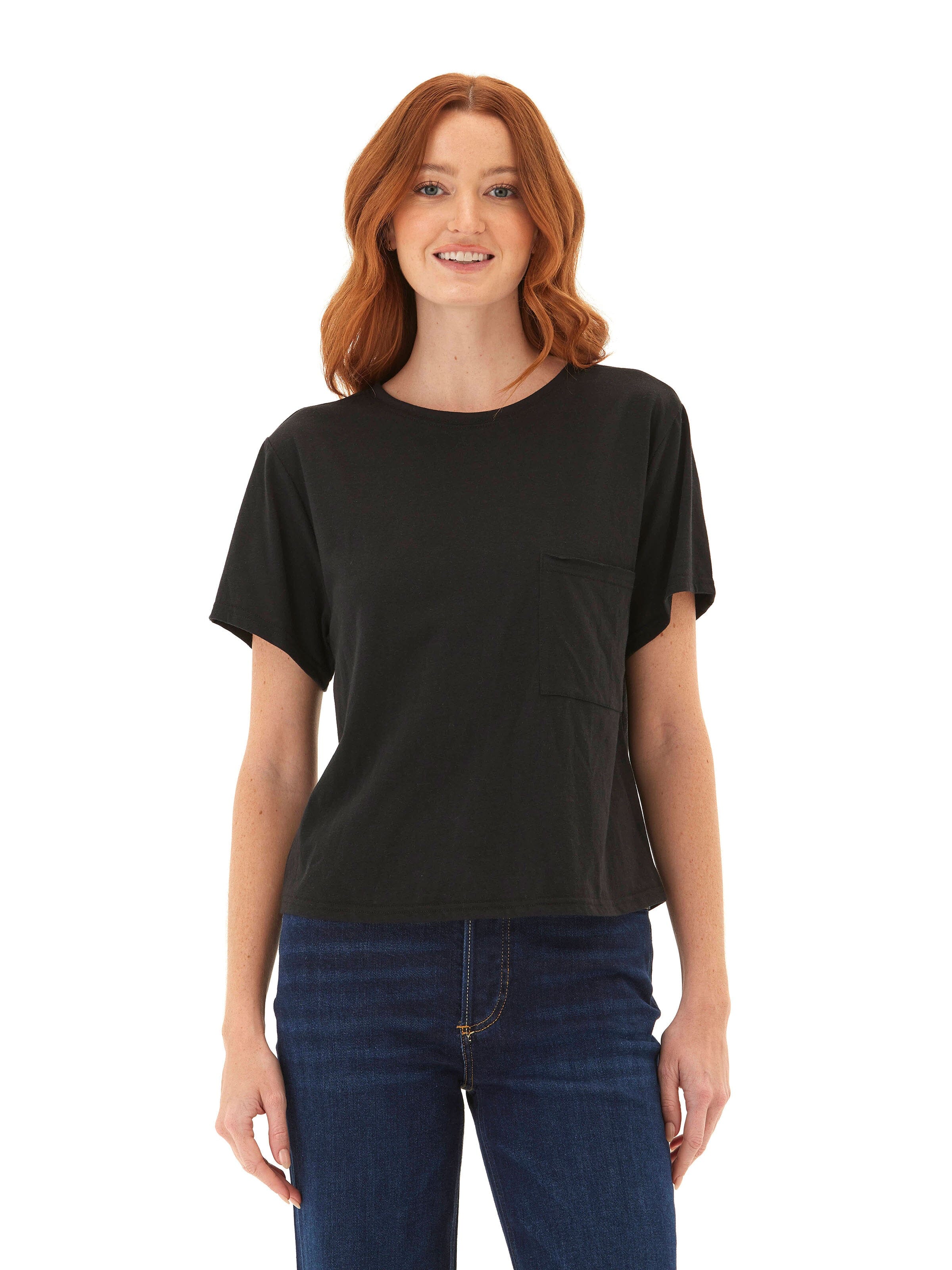 Shelbie Triblend Jersey Pocket Tee