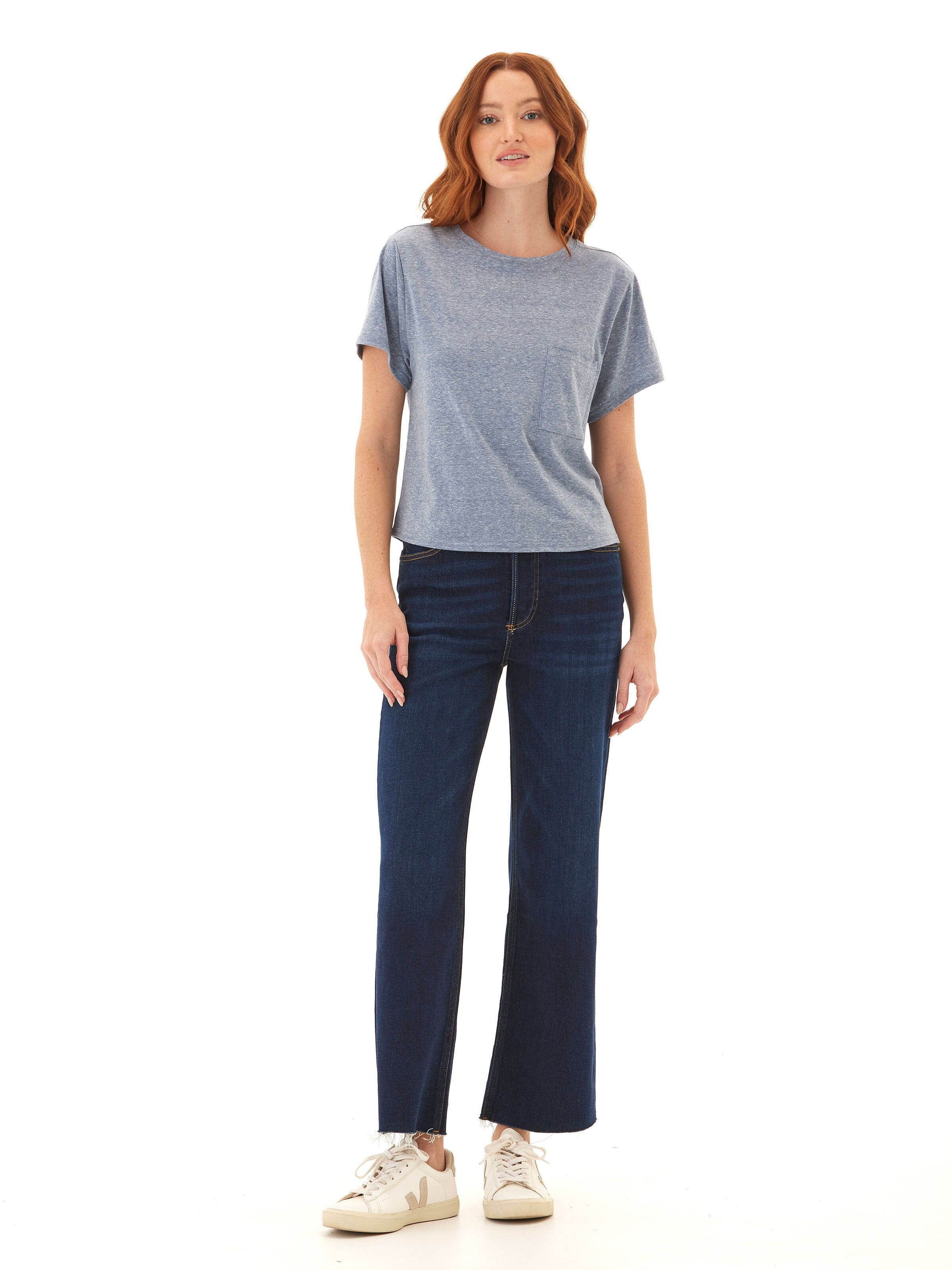 Shelbie Triblend Jersey Pocket Tee