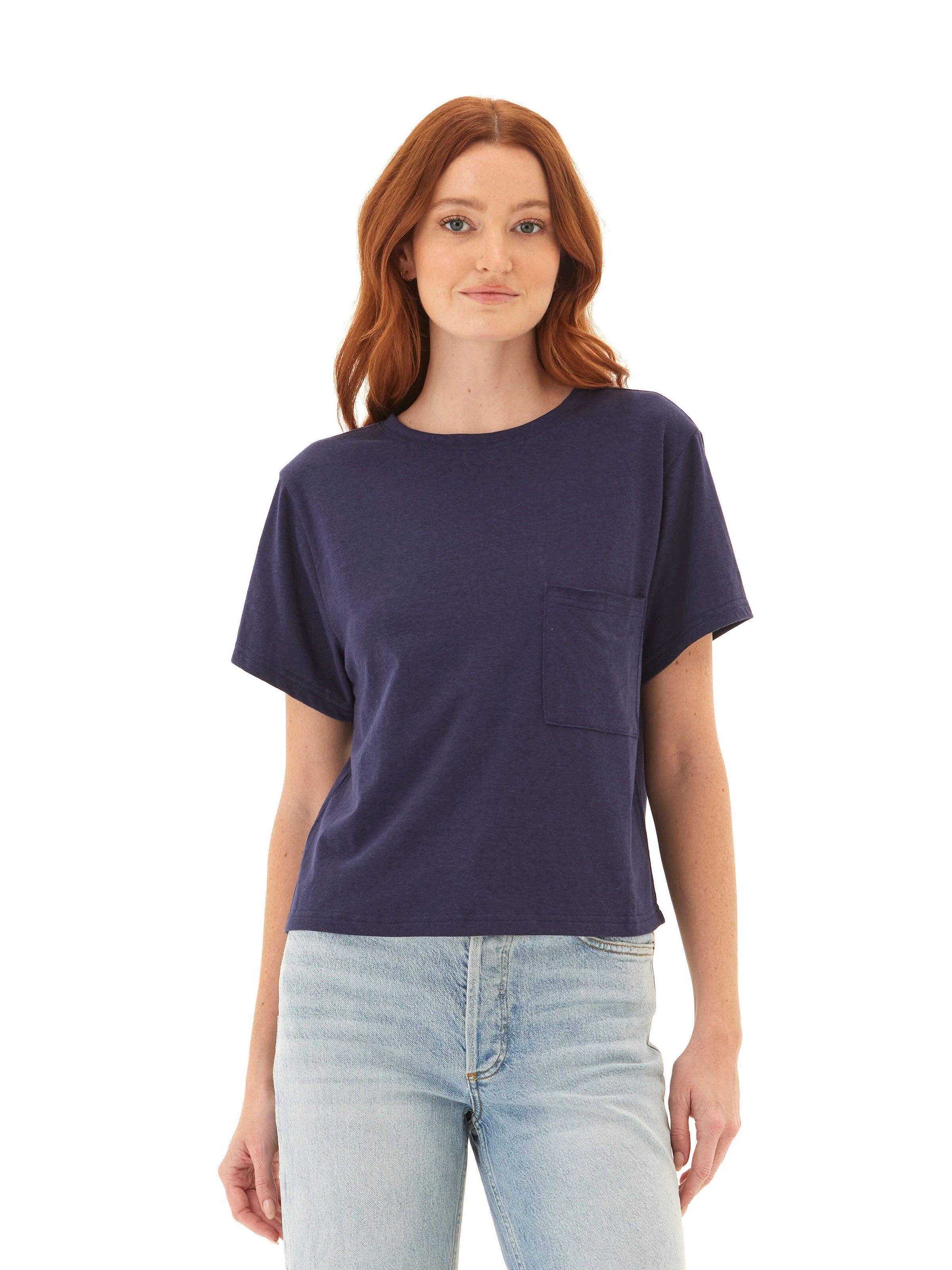 Shelbie Triblend Jersey Pocket Tee