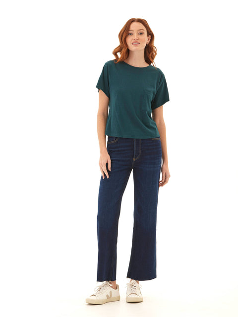 Shelbie Triblend Jersey Pocket Tee
