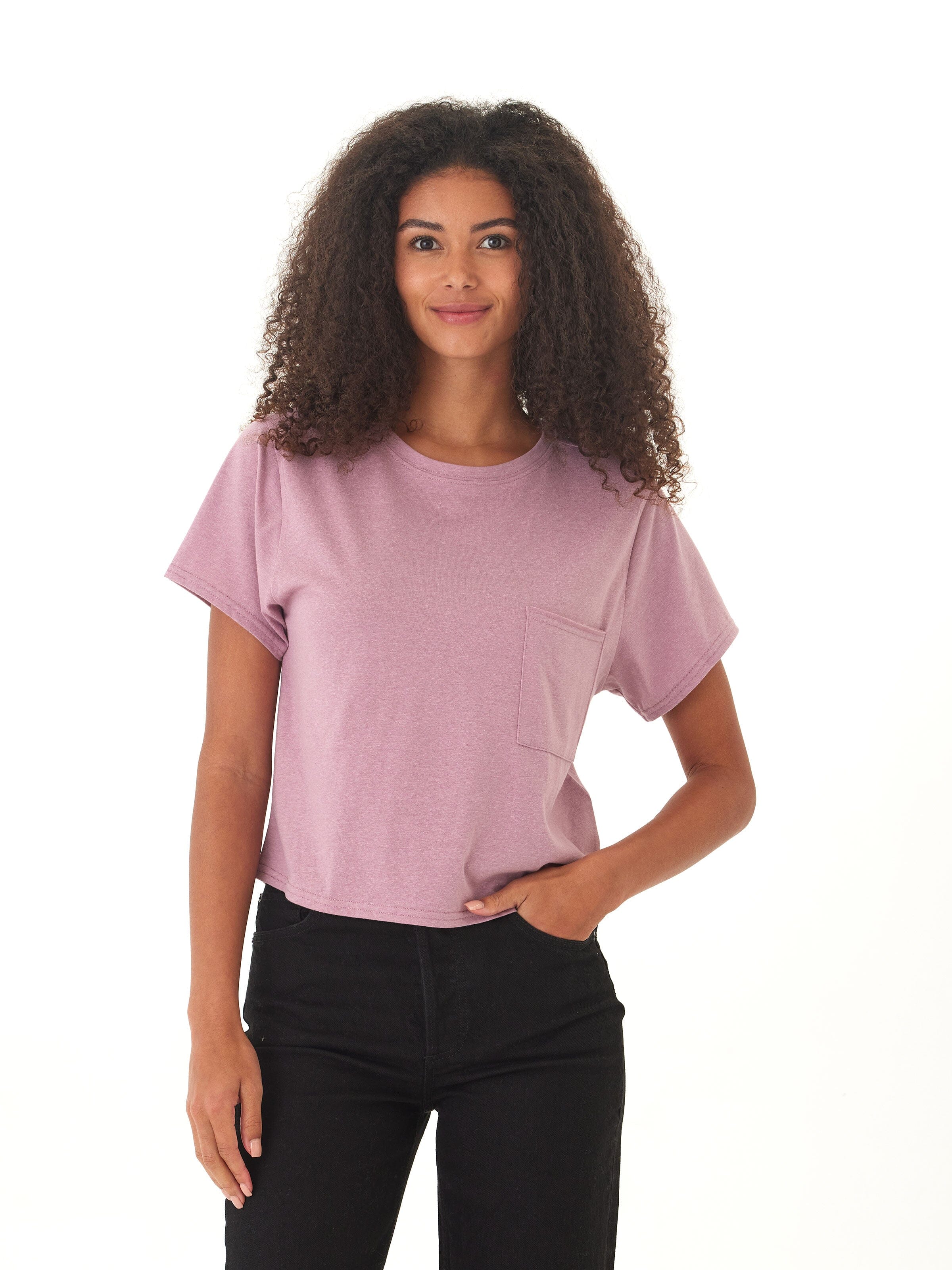 Shelbie Triblend Jersey Pocket Tee
