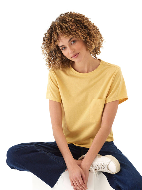 Shelbie Triblend Jersey Pocket Tee