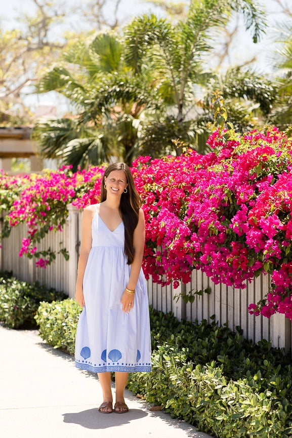 Shell Midi | Seaside Blue-Dress-The Coastal Crane-XS-Urbanheer