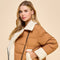 Sherpa Trim Padded Puffer Jacket-Puffer Jacket-TCEC-S-CAMEL-Urbanheer