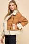 Sherpa Trim Padded Puffer Jacket-Puffer Jacket-TCEC-S-CAMEL-Urbanheer