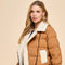 Sherpa Trim Padded Puffer Jacket-Puffer Jacket-TCEC-S-CAMEL-Urbanheer