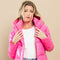 Shinny Puffer Jacket-Puffer Jacket-TCEC-S-Barbie Pink-Urbanheer