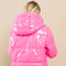 Shinny Puffer Jacket-Puffer Jacket-TCEC-S-Barbie Pink-Urbanheer