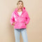 Shinny Puffer Jacket-Puffer Jacket-TCEC-S-Barbie Pink-Urbanheer