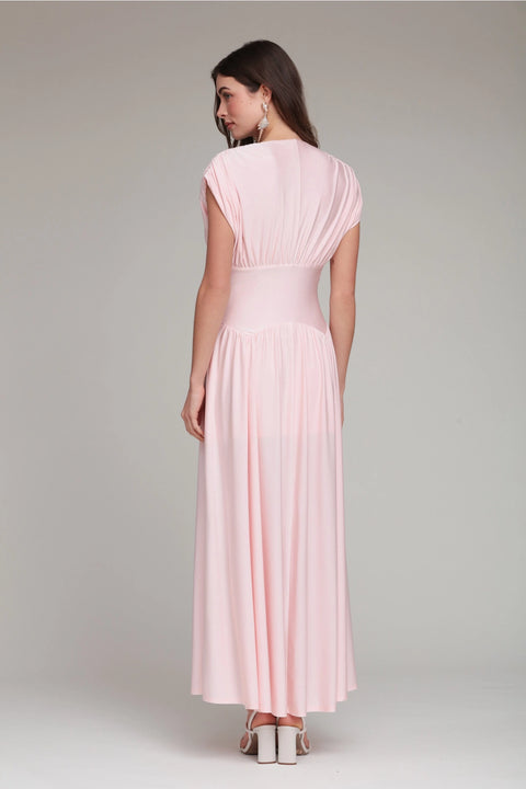 Shirred Jersey Maxi Dress