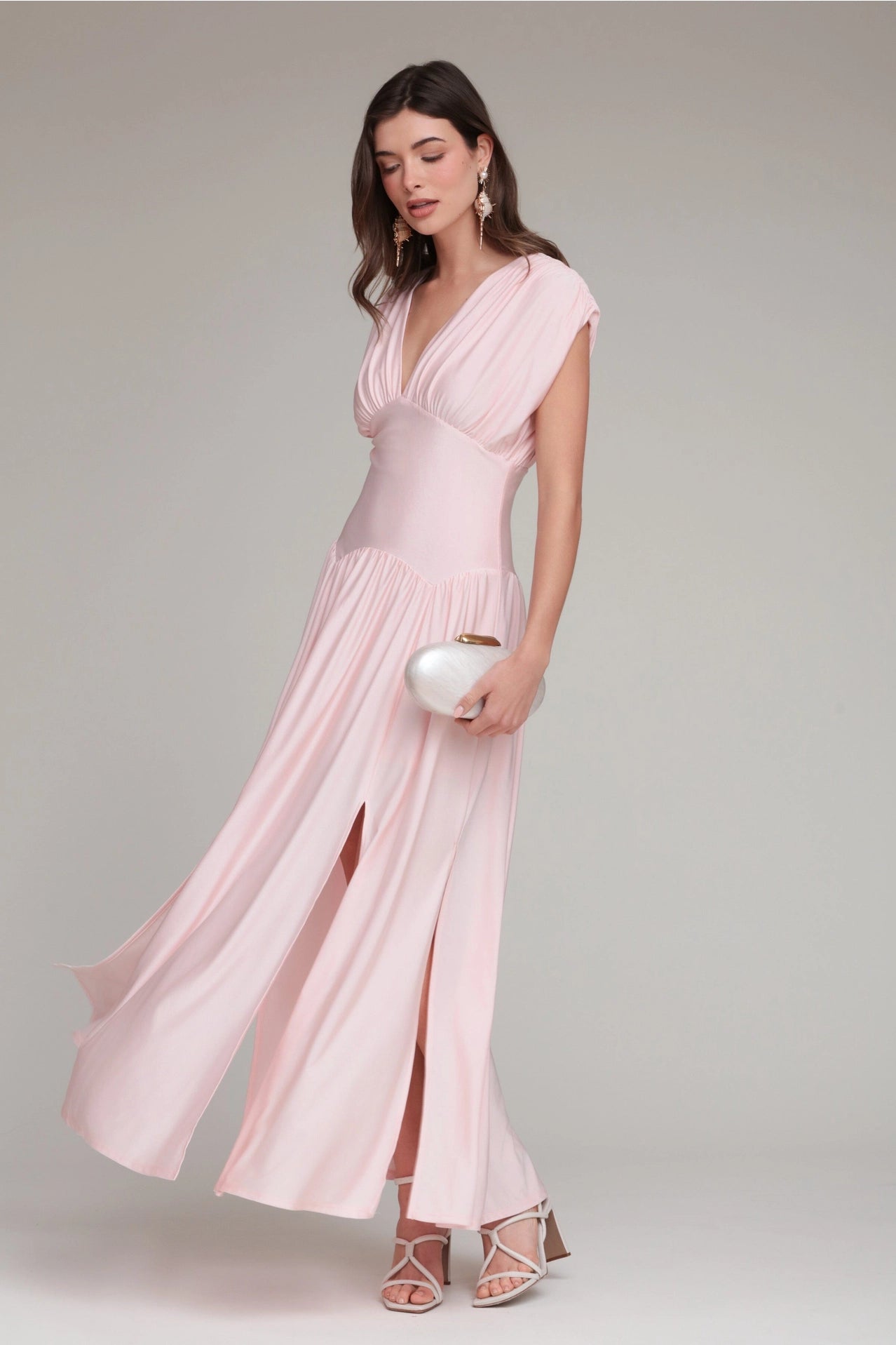 Avec Les Filles Women's Shirred Maxi Dress - Pink - Maxi dresses