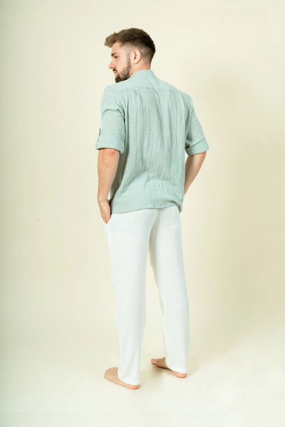 Shirt Mens - Sage 3/4 Sleeve-Shirt-Mayense-S-Urbanheer