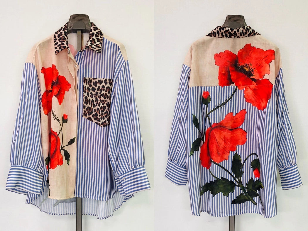 Shirt with Collars with Unique Prints-Shirt-SWEET MAGIC-OS-2-Urbanheer