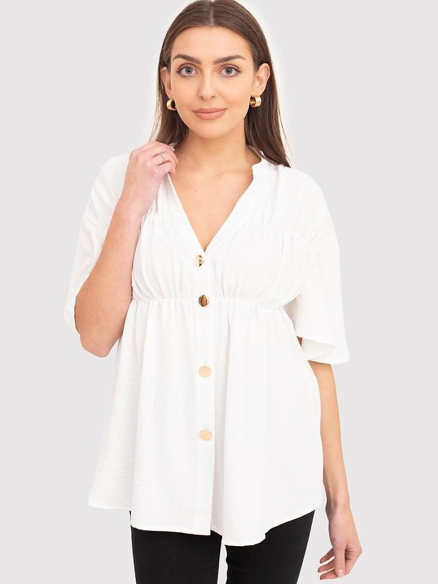 Shirt Women Outfit 195517 Ax Paris-Shirts for Women-Ax Paris-beige-L-Urbanheer