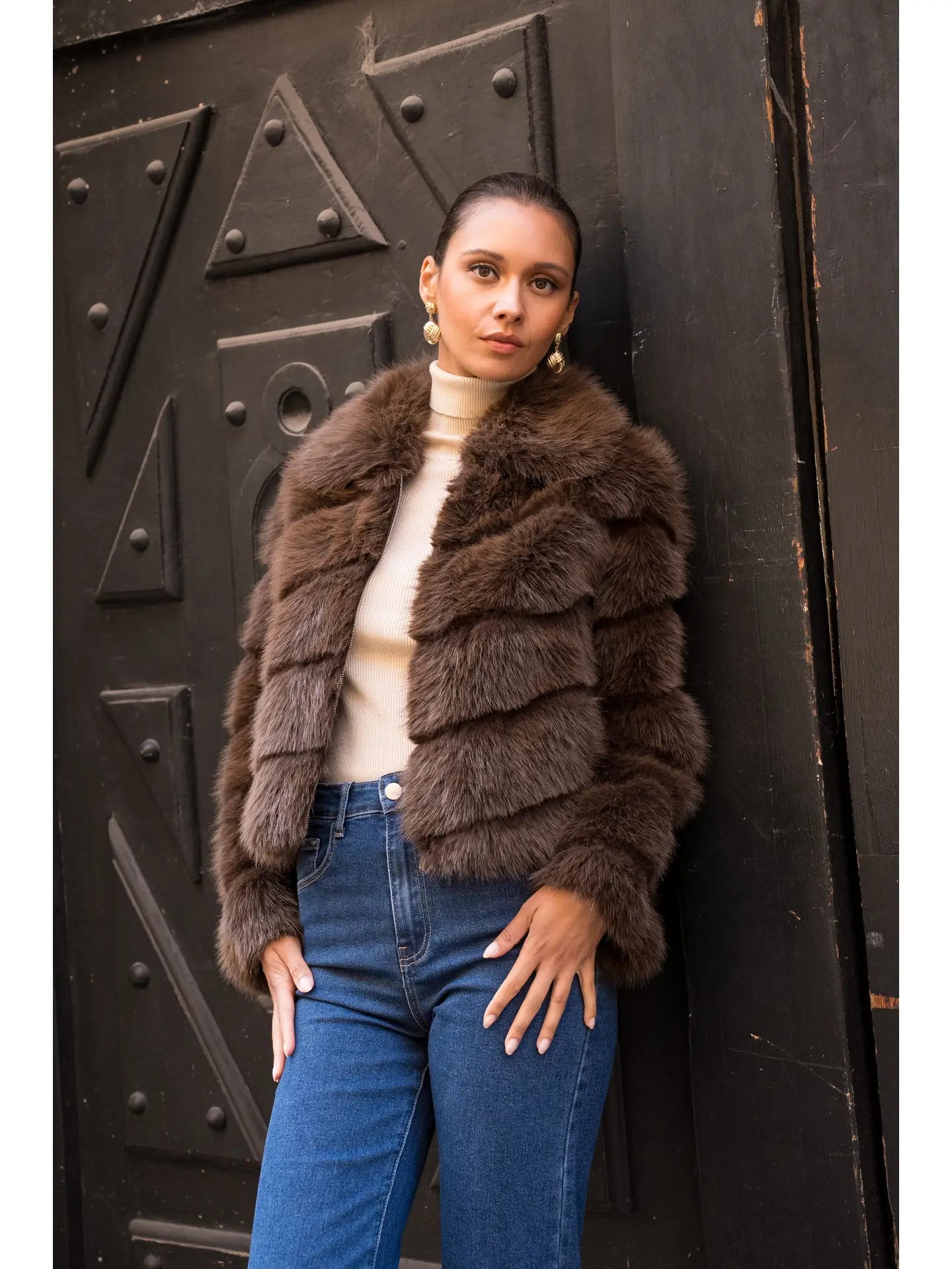 Short Faux Fur Coat