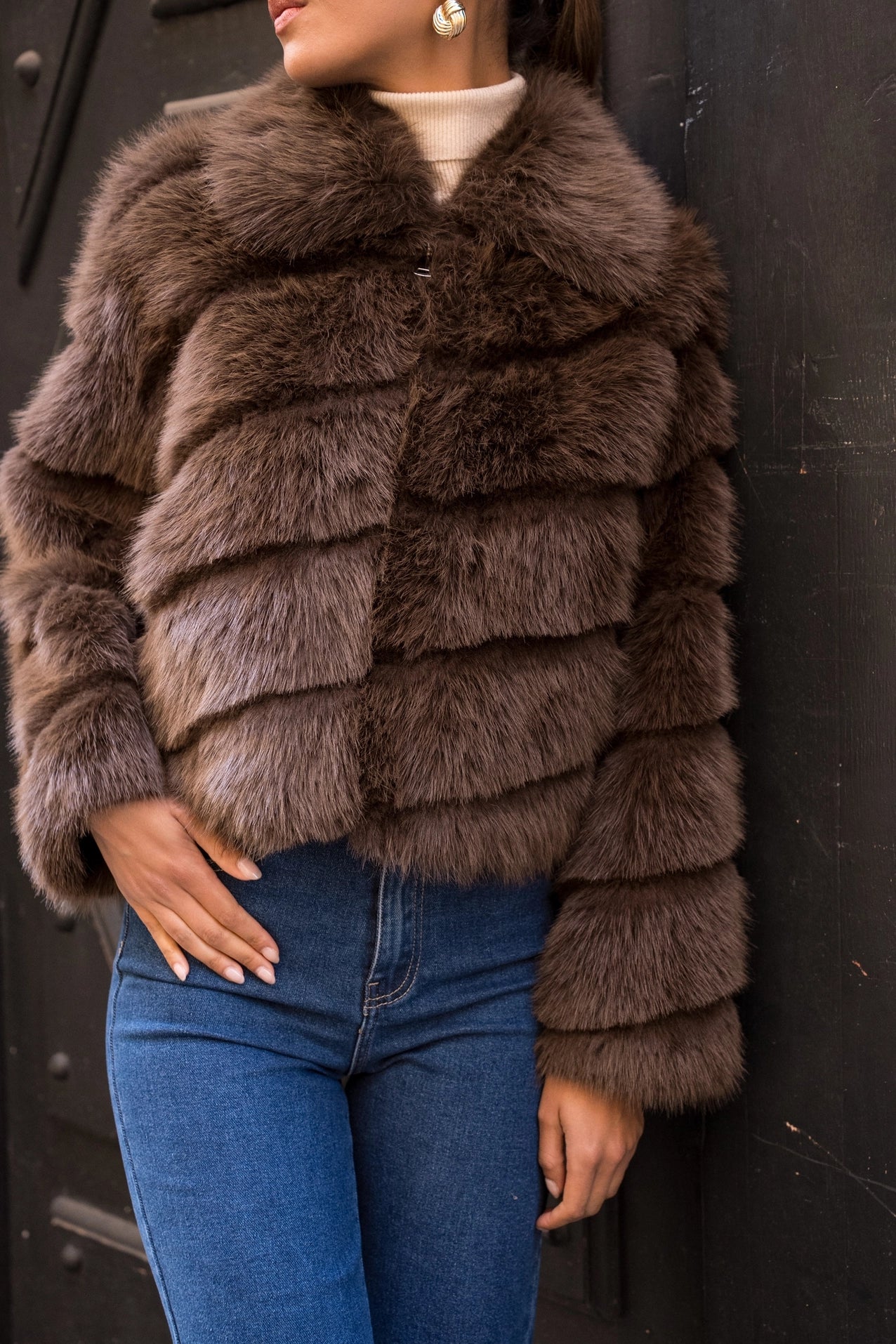 Short Faux Fur Coat